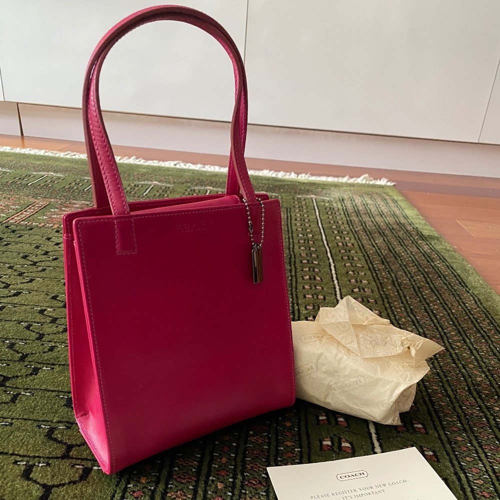 Vintage Coach Cashin Carry Tote Style Handbag